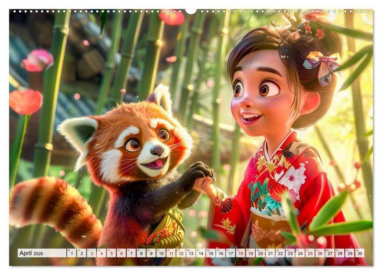 Produktbild: Chinesische Fantasy - Szenen inspiriert von Anime und Tradition (hochwertiger Premium Wandkalender 2026 DIN A2 quer), Kunstdruck in Hochglanz