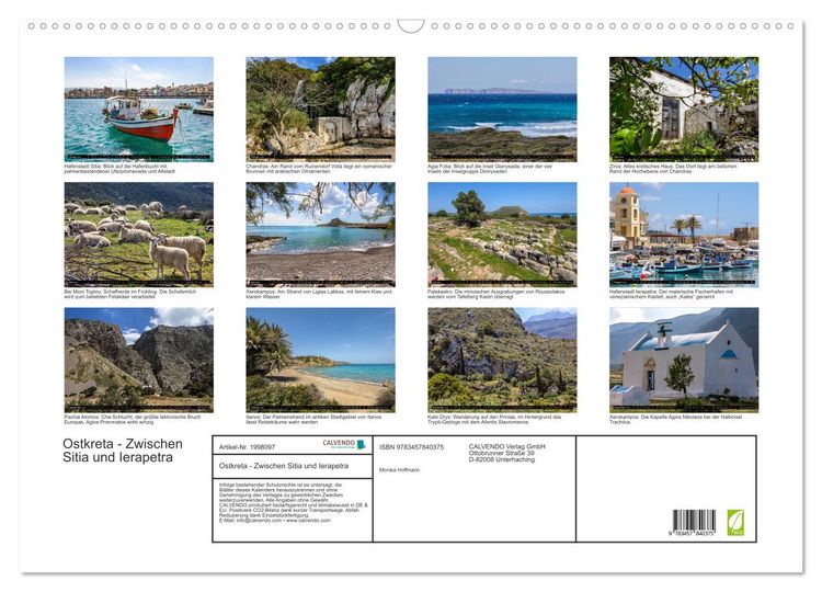 Produktbild: Ostkreta - Zwischen Sitia und Ierapetra (Wandkalender 2026 DIN A2 quer), CALVENDO Monatskalender