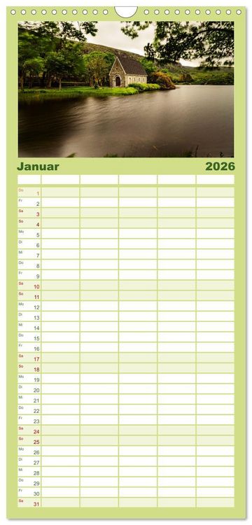 Produktbild: Familienplaner 2026 - Wir sehen uns in Irland - Ring of Beara und Ring of Kerry mit 5 Spalten (Wandkalender, 21 x 45 cm) CALVENDO