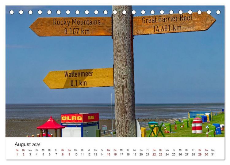 Produktbild: Schutzgebiet Wattenmeer (Tischkalender 2026 DIN A5 quer), CALVENDO Monatskalender