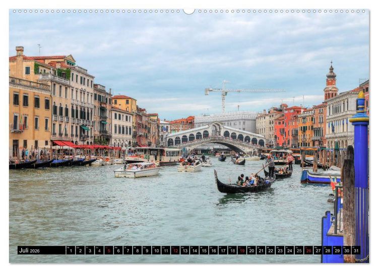 Produktbild: Venedig - Der andere Blick (hochwertiger Premium Wandkalender 2026 DIN A2 quer), Kunstdruck in Hochglanz
