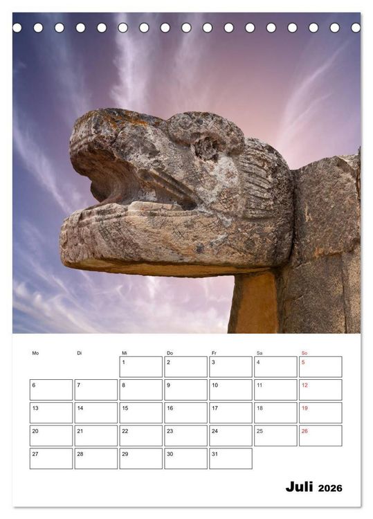 Produktbild: Das mystische Land der Maya. Mexiko-Yucatan (Tischkalender 2026 DIN A5 hoch), CALVENDO Monatskalender