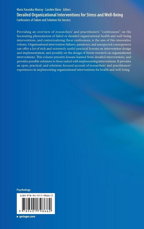 Produktbild: Derailed Organizational Interventions for Stress and Well-Being