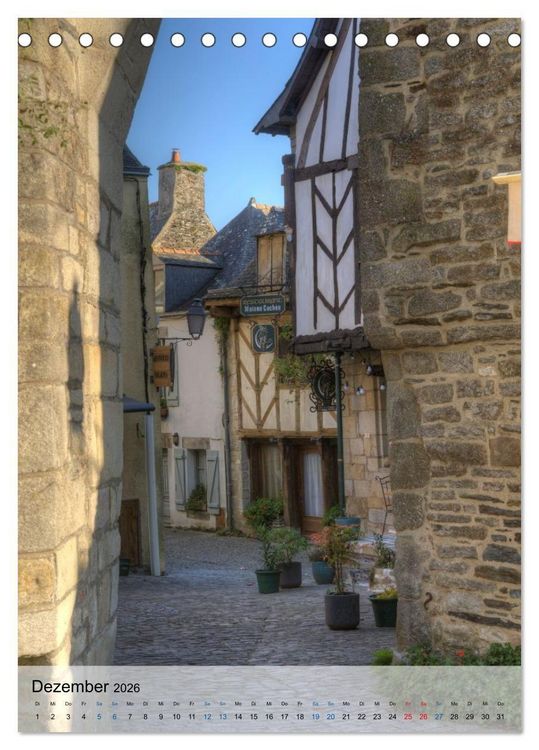 Produktbild: Bretagne. Traumhafte Gesichter einer Region (Tischkalender 2026 DIN A5 hoch), CALVENDO Monatskalender