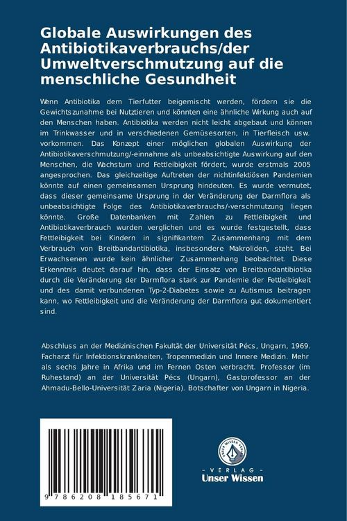 Produktbild: Globale Auswirkungen des Antibiotikaverbrauchs/der Umweltverschmutzung auf die menschliche Gesundheit