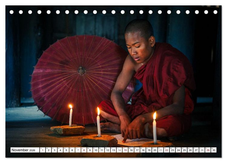 Produktbild: WUNDERVOLLES BAGAN (Tischkalender 2026 DIN A5 quer), CALVENDO Monatskalender