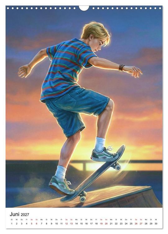 Produktbild: Level Up - Skate Vibes (Wandkalender 2027 DIN A3 hoch), CALVENDO Monatskalender