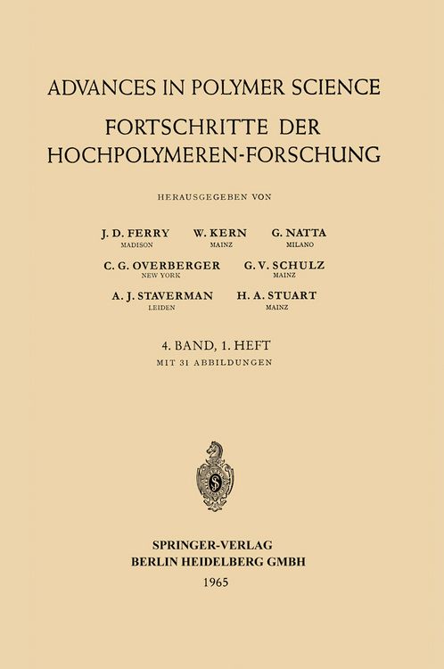 Produktbild: Fortschritte der Hochpolymeren Forschung