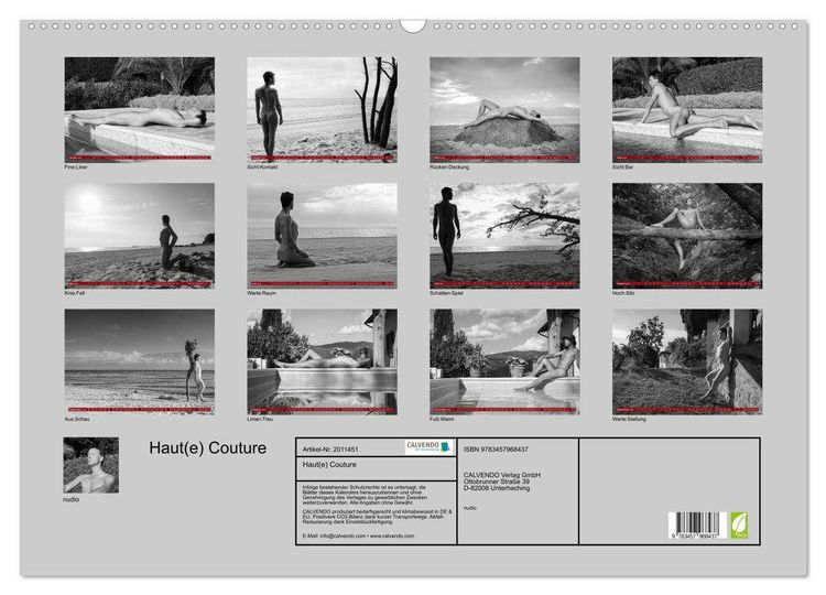Produktbild: Haut(e) Couture (Wandkalender 2026 DIN A2 quer), CALVENDO Monatskalender