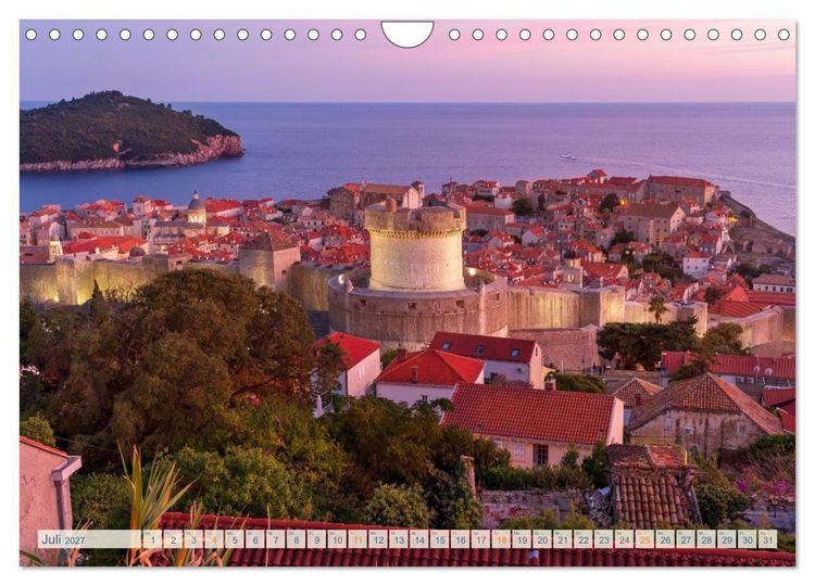 Produktbild: Dubrovnik historische Altstadt - UNESCO‑Welterbe im sonnigen Kroatien (Wandkalender 2027 DIN A4 quer), CALVENDO Monatskalender