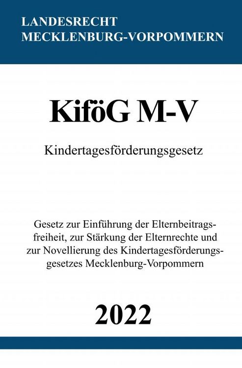 Produktbild: Kindertagesf&ouml;rderungsgesetz Kif&ouml;G M-V 2022