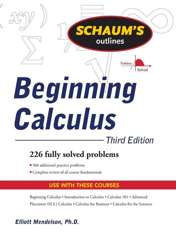Produktbild: Schaum's Outline of Beginning Calculus, Third Edition