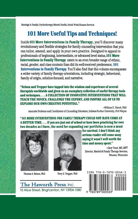 Produktbild: 101 More Interventions in Family Therapy