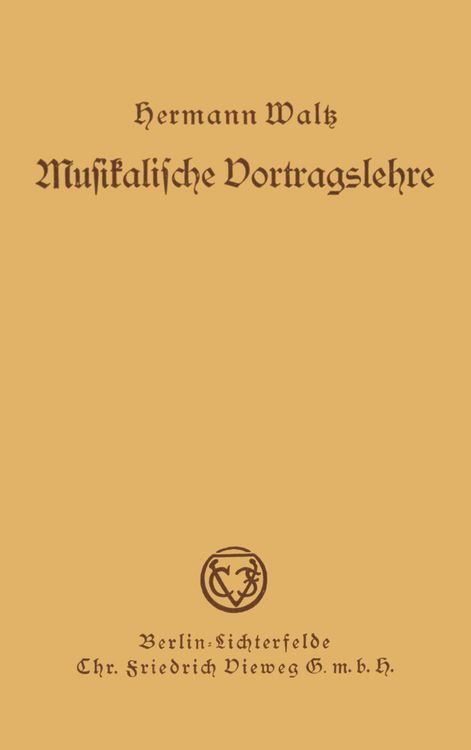 Produktbild: Musikalische Vortragslehre