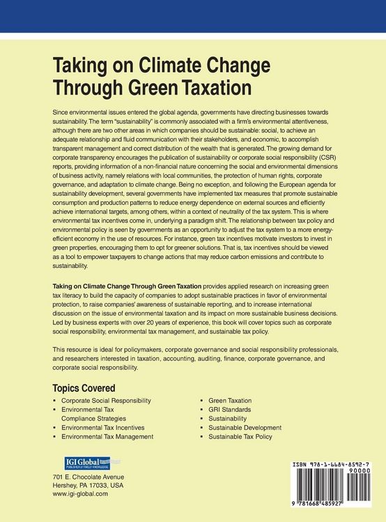 Produktbild: Taking on Climate Change Through Green Taxation