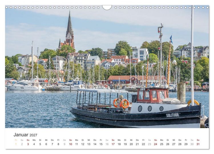Produktbild: Flensburg maritim (Wandkalender 2027 DIN A3 quer), CALVENDO Monatskalender