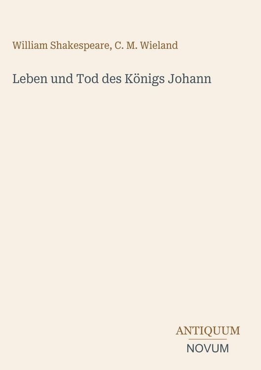 Produktbild: Leben und Tod des K&ouml;nigs Johann