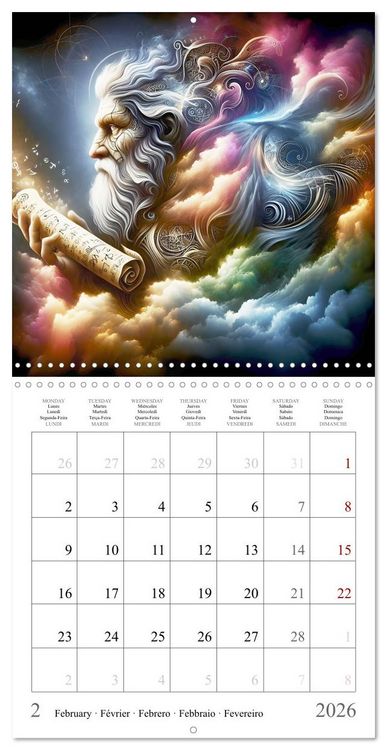 Produktbild: Sp&eacute;cialistes spirituels (Calendrier mural carr&eacute; 2026 30x30 cm) Calendrier double avec une page pour vos prises de notes