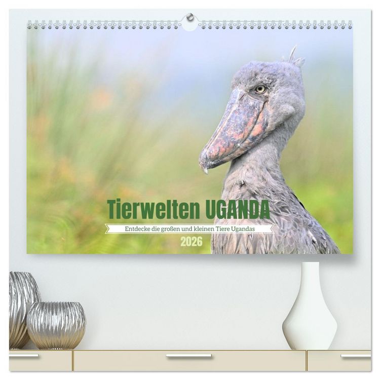 Produktbild: Tierwelten UGANDA (hochwertiger Premium Wandkalender 2026 DIN A2 quer), Kunstdruck in Hochglanz