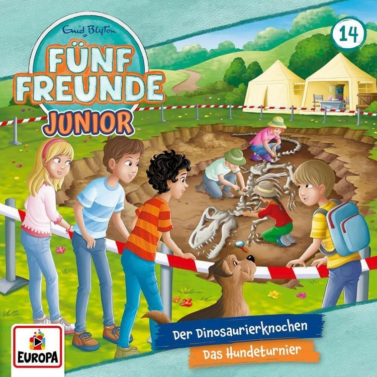 Produktbild: F&uuml;nf Freunde Junior 14: Der Dinosaurierknochen / Das Hundeturnier