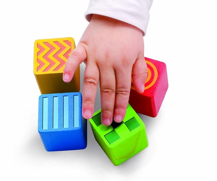 Produktbild: Eichhorn Holzspielzeug Baby F&uuml;hl- und Klangbausteine