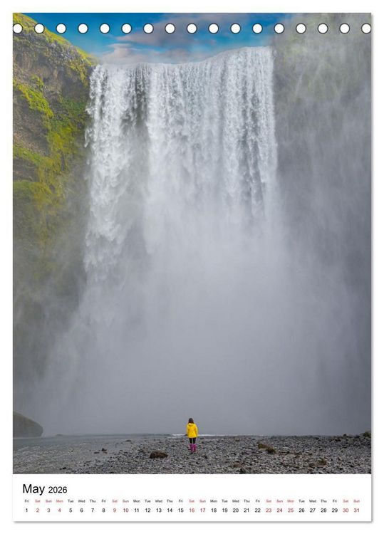 Produktbild: ICELAND, Most Scenic Earth Landscapes, Nature Wonders (Desk Calendar 2026 DIN A5 portrait), CALVENDO 12 Month DeskCalendar