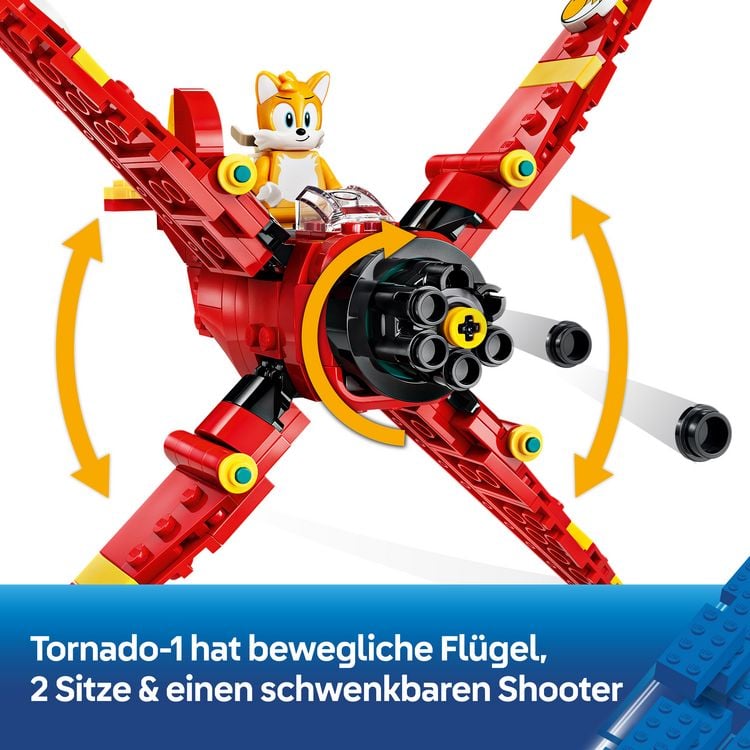 Produktbild: LEGO Sonic the Hedgehog Tails&lsquo; Tornado-1 baubarer Spielzeugflieger 77119