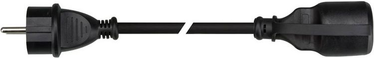 Produktbild: Perel EC10R25STBHQ Strom Verl&auml;ngerungskabel 16A Schwarz 10.00m H05RR-F 3G 2,5mm&sup2;