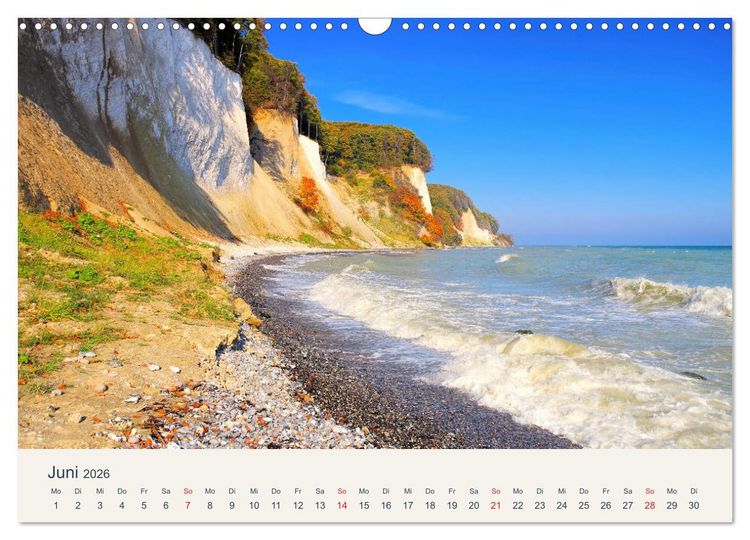 Produktbild: Sassnitz und die Kreidek&uuml;ste - Herbstimpressionen vom Hochuferweg Jasmund (Wandkalender 2026 DIN A3 quer), CALVENDO Monatskalender