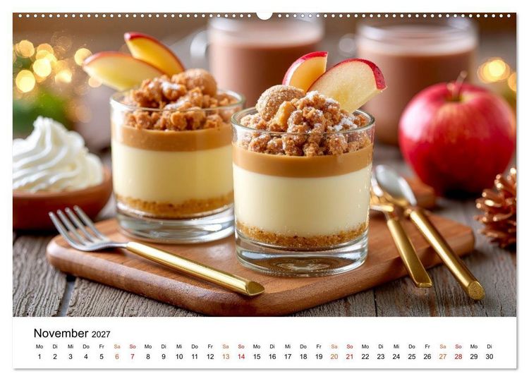 Produktbild: Lieblingskuchen - S&uuml;&szlig;e Augenblicke (hochwertiger Premium Wandkalender 2027 DIN A2 quer), Kunstdruck in Hochglanz