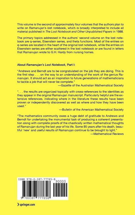 Produktbild: Ramanujan's Lost Notebook