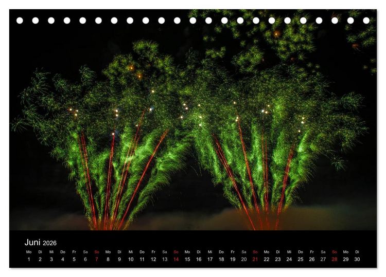 Produktbild: Das Feuerwerk (Tischkalender 2026 DIN A5 quer), CALVENDO Monatskalender