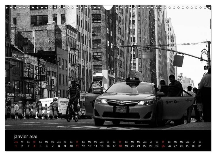 Produktbild: New York en noir et blanc (Calendrier mural 2026 DIN A3 vertical), CALVENDO calendrier mensuel