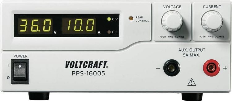 Produktbild: VOLTCRAFT PPS-16005 Labornetzger&auml;t, einstellbar 1 - 36 V/DC 0 - 10 A 360 W USB, Remote programmierbar Anzahl Ausg&auml;nge 2 x