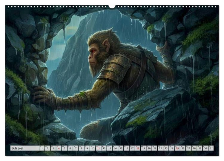 Produktbild: Sun Wukong - Die Reise des Affenk&ouml;nigs (Wandkalender 2027 DIN A2 quer), CALVENDO Monatskalender