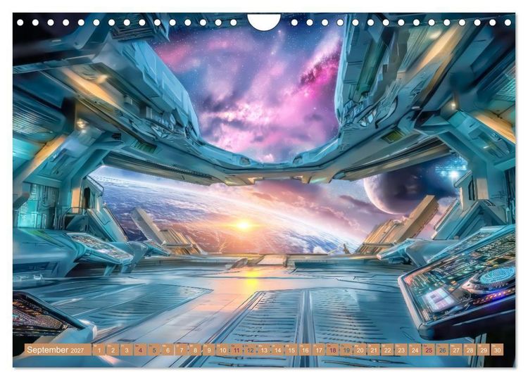 Produktbild: Science Fiction Reise - Ein visuelles Abenteuer (Wandkalender 2027 DIN A4 quer), CALVENDO Monatskalender