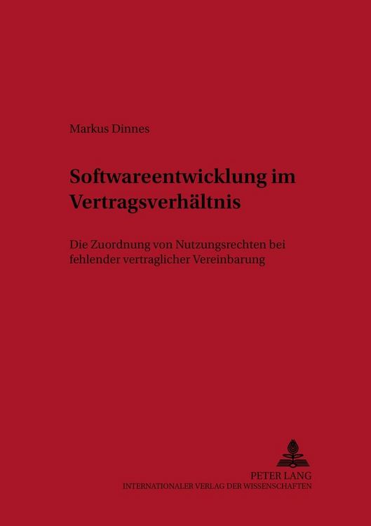 Produktbild: Softwareentwicklung im Vertragsverh&auml;ltnis