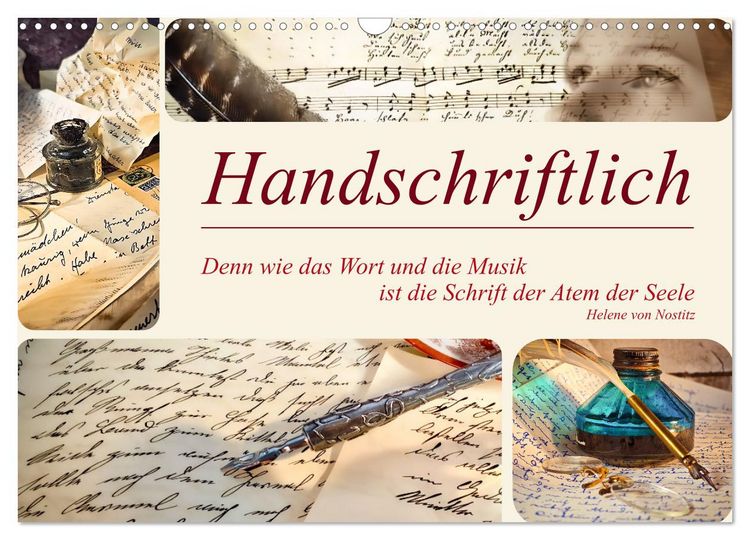 Produktbild: Handschriftlich (Wandkalender 2026 DIN A3 quer), CALVENDO Monatskalender