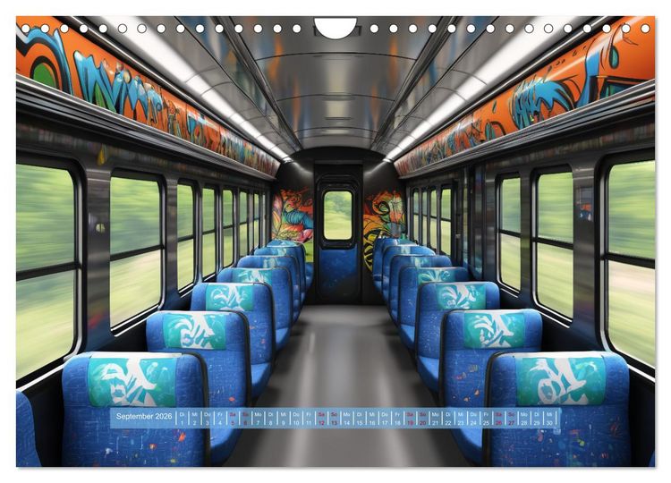 Produktbild: Graffiti Train (Wandkalender 2026 DIN A4 quer), CALVENDO Monatskalender