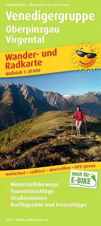 Produktbild: Publicpress Rad- und Wanderkarte Venedigergruppe, Oberpinzgau, Virgental 1:35.000