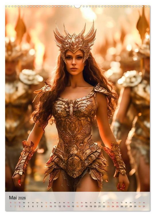 Produktbild: Fantasy Queens (Wandkalender 2026 DIN A2 hoch), CALVENDO Monatskalender