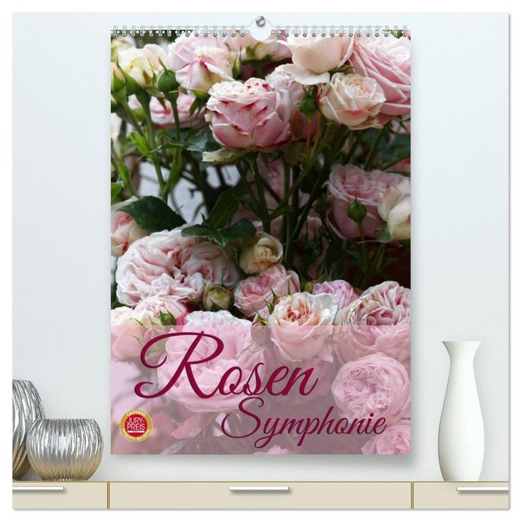 Produktbild: Rosen Symphonie (hochwertiger Premium Wandkalender 2026 DIN A2 hoch), Kunstdruck in Hochglanz