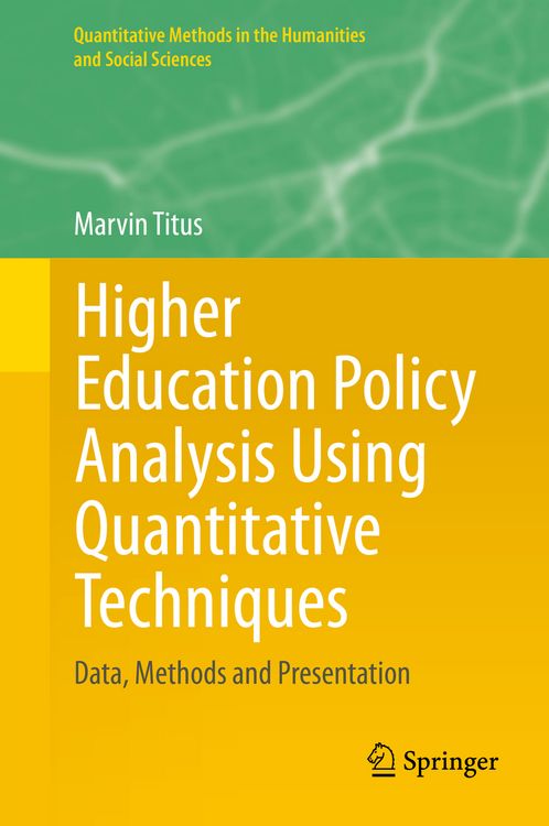 Produktbild: Higher Education Policy Analysis Using Quantitative Techniques