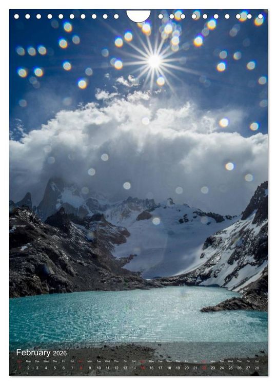 Produktbild: Majestic Mountains Cerro Torre & Fitzroy Patagonia / UK-Version (Wall Calendar 2026 DIN A4 portrait), CALVENDO 12 Month Wall Calendar