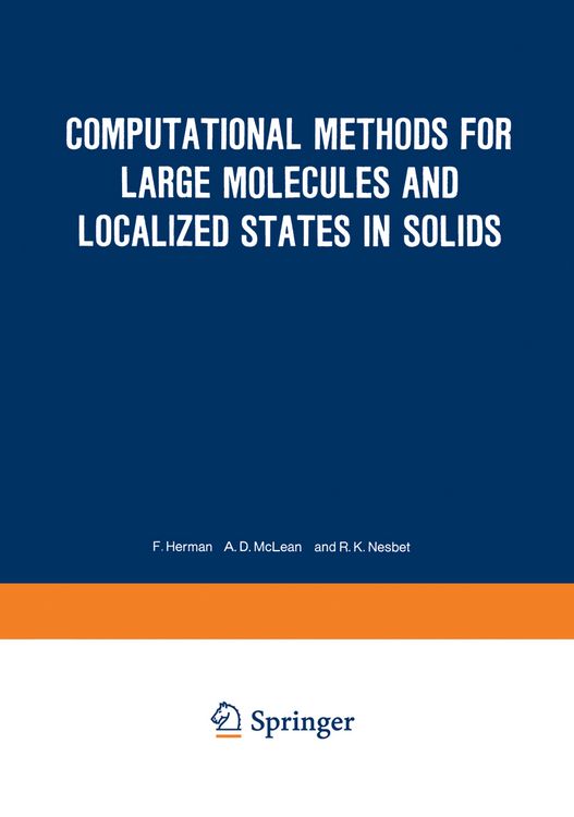Produktbild: Computational Methods for Large Molecules and Localized States in Solids