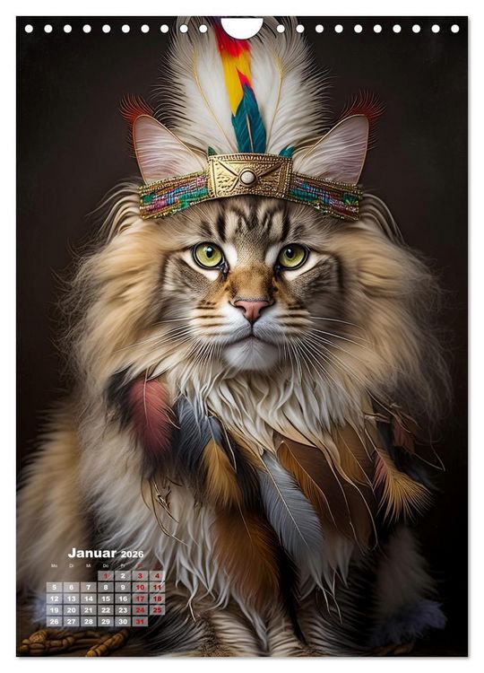 Produktbild: Inka Katzen - Katzen sind die wahren Herrscher (Wandkalender 2026 DIN A4 hoch), CALVENDO Monatskalender