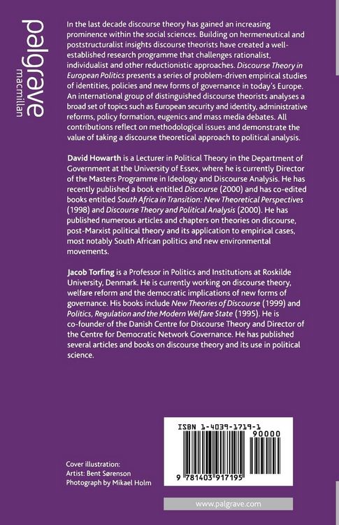 Produktbild: Discourse Theory in European Politics