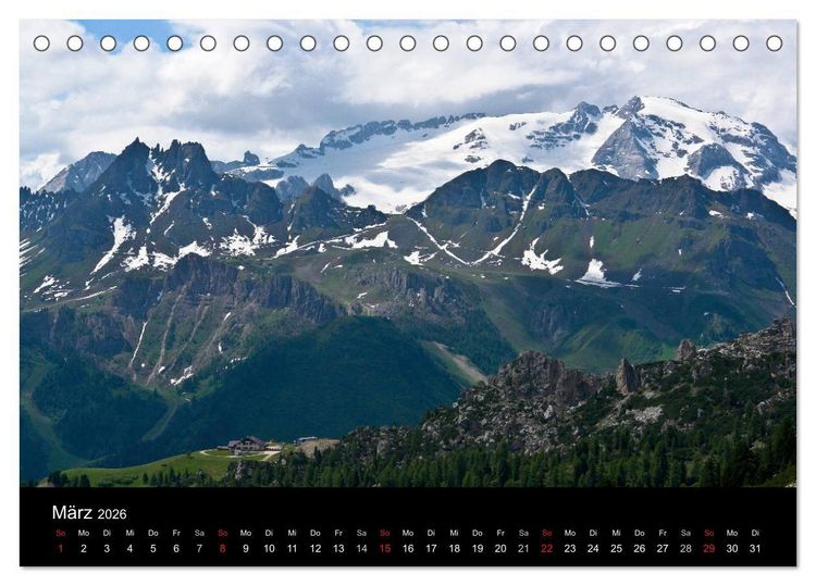 Produktbild: Die Dolomiten &ndash; Wanderparadies in S&uuml;dtirol (Tischkalender 2026 DIN A5 quer), CALVENDO Monatskalender
