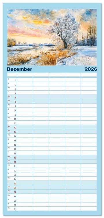 Produktbild: Familienplaner 2026 - Havelland Flair - Immer in Flussn&auml;he mit 5 Spalten (Wandkalender, 21 x 45 cm) CALVENDO