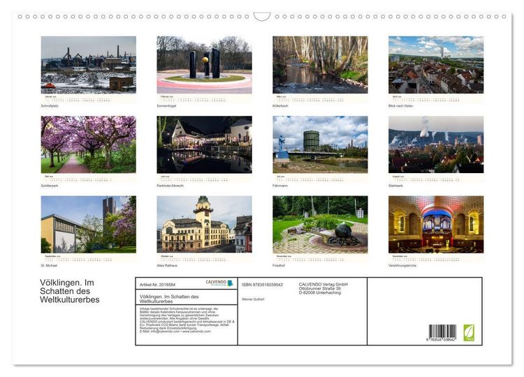 Produktbild: V&ouml;lklingen. Im Schatten des Weltkulturerbes (Wandkalender 2026 DIN A2 quer), CALVENDO Monatskalender